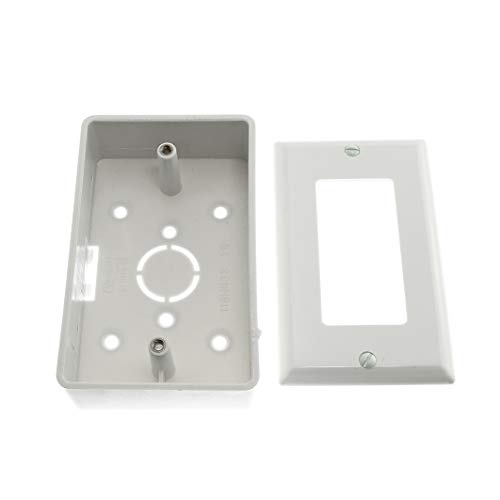 1-Pack Surface Mounted Switch Socket Backbox with Single Gang Mount Panel