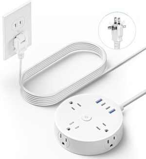 10FT 2 Prong Power Strip, Yozisital 2 Prong to 3 Prong Outlet Adapter, Flat Extension Cord, Charging Station with Rotating Plug, 6 Outlets 4 USB(2... 10FT 2 Prong Power Strip, Yozisital 2 Prong to 3 Prong Outlet Adapter, Flat Extension Cord, Charging Station with Rotating Plug, 6 Outlets 4 USB(2...
