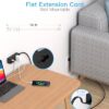 10Ft Extension Cord with Multiple Outlets, Flat Plug Power Strip Surge Protector with 10 Ft Long Cord, 6 Outlet 3 USB Ports (2 USB C), Multi Outlet...