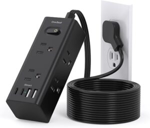 10Ft Extension Cord with Multiple Outlets, Flat Plug Power Strip Surge Protector with 10 Ft Long Cord, 6 Outlet 3 USB Ports (2 USB C), Multi Outlet... 10Ft Extension Cord with Multiple Outlets, Flat Plug Power Strip Surge Protector with 10 Ft Long Cord, 6 Outlet 3 USB Ports (2 USB C), Multi Outlet...