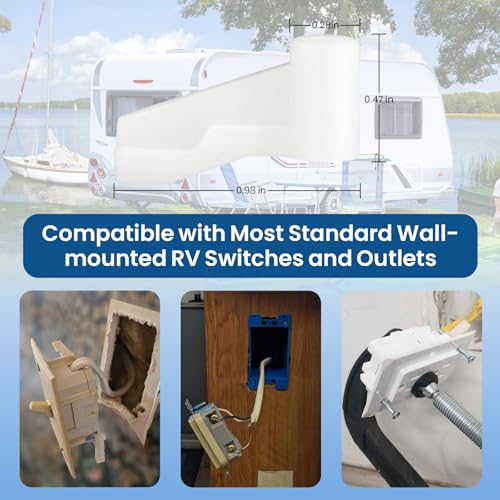14 Pack Switch Socket Mounting Claws Plastic Outlet Mounting Tabs for Most Standard RV Camper Trailer Outlets & Switches, Universal RV Outlet Retainer 14 Pack Switch Socket Mounting Claws Plastic Outlet Mounting Tabs for Most Standard RV Camper Trailer Outlets & Switches, Universal RV Outlet Retainer