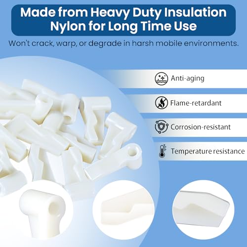 14 Pack Switch Socket Mounting Claws Plastic Outlet Mounting Tabs for Most Standard RV Camper Trailer Outlets & Switches, Universal RV Outlet Retainer 14 Pack Switch Socket Mounting Claws Plastic Outlet Mounting Tabs for Most Standard RV Camper Trailer Outlets & Switches, Universal RV Outlet Retainer