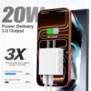 [2 Pack] LCGENS USB C Wall Charger Block 20W, Dual Port PD Power Delivery Fast Type C Charging Block Plug Compatible with iPhone...