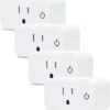 4 Pack Smart Home Wi-Fi Plugs - Alexa & Google Home Compatible, White, Toggle Switch, Automatic Operation 4 Pack Smart Home Wi-Fi Plugs - Alexa & Google Home Compatible, White, Toggle Switch, Automatic Operation