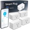 4 Pack Smart Plugs, WiFi Outlets Work with Alexa&Google Assistant, 15A/1800W Max, Smart Sockets with APP Control, Timer Plug with Group Control, No... 4 Pack Smart Plugs, WiFi Outlets Work with Alexa&Google Assistant, 15A/1800W Max, Smart Sockets with APP Control, Timer Plug with Group Control, No...
