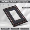 6 Pack Single Decorator Switch Covers Wall Plate, Oil Rubbed Bronze Decorative Rocker Switch Plates Outlet Covers for Receptacle, GFCI Outlet,...