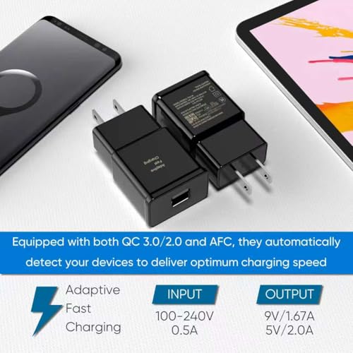 Adaptive Fast Charging Block USB Wall Charger Adapter Fits Samsung Galaxy S25/S24/S23/S22/S22 Ultra/S21/S20/S10/S9/S8/S7/Edge/Note 10 Quick Charge... Adaptive Fast Charging Block USB Wall Charger Adapter Fits Samsung Galaxy S25/S24/S23/S22/S22 Ultra/S21/S20/S10/S9/S8/S7/Edge/Note 10 Quick Charge...