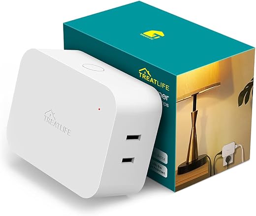 Alexa Smart Dimmer Plug, Treatlife Plug-in Lamp Dimmer Switch for Dimmable LED, CFL, Halogen and Incandescent Bulbs, Lamps, String Lights, Max...