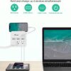 Alitayee wall Outlet Extender Surge Protector, USB Power Strips with Individual Switches and 15.5W Type-C Fast Charging Ports for Cell...