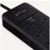Amazon Basics 12-Outlet Surge Protector Power Strip, 4000 Joules, 8ft Extension Cord, Rectangle, for Home, Office, Gaming Room, Black
