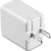 Amazon Basics 12W One-Port USB-A Wall Charger (2.4A), Portable, for Phones (iPhone 16/15/14/13/12/11/X, Samsung, and more), 2-Pack, White