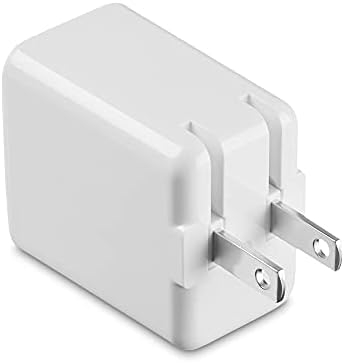 Amazon Basics 12W One-Port USB-A Wall Charger (2.4A), Portable, for Phones (iPhone 16/15/14/13/12/11/X, Samsung, and more), 2-Pack, White