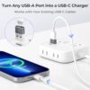 Basesailor USB to USB C Adapter,USBC Female to USB A Male Adapter,Type C Converter Charger for iPhone 17 17e Pro Max,16 15,Apple Watch iWatch S11...