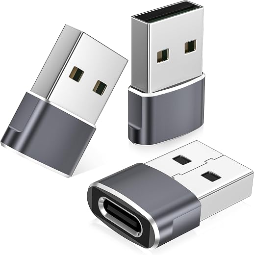 Basesailor USB to USB C Adapter,USBC Female to USB A Male Adapter,Type C Converter Charger for iPhone 17 17e Pro Max,16 15,Apple Watch iWatch S11...