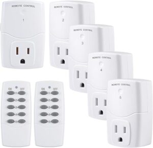 BN-LINK Mini Wireless Remote Control Outlet Switch Power Plug in for Household Appliances, Wireless Remote Light Switch, LED Light Bulbs, White (2... BN-LINK Mini Wireless Remote Control Outlet Switch Power Plug in for Household Appliances, Wireless Remote Light Switch, LED Light Bulbs, White (2...