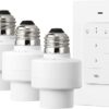 DEWENWILS Remote Control Light Socket, Wireless Light Switch for Pull Chain Light Lamp Fixtures, 100FT Range, No Wiring Needed, ETL Listed(1 Wall...