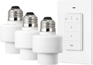 DEWENWILS Remote Control Light Socket, Wireless Light Switch for Pull Chain Light Lamp Fixtures, 100FT Range, No Wiring Needed, ETL Listed(1 Wall... DEWENWILS Remote Control Light Socket, Wireless Light Switch for Pull Chain Light Lamp Fixtures, 100FT Range, No Wiring Needed, ETL Listed(1 Wall...