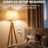 DEWENWILS Remote Control Outlet, Wall Mounted Wireless Light Switch, 2 Independent Control Sockets Electrical Remote Outlet Switch for Lamps, Fans,...