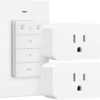 DEWENWILS Remote Control Outlet, Wall Mounted Wireless Light Switch, 2 Independent Control Sockets Electrical Remote Outlet Switch for Lamps, Fans,...