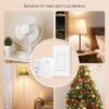 DEWENWILS Remote Control Outlet Wireless Wall Switch, 15A/1875W Wireless Light Switch, Remote Plug Outlet for Lamps, Fans, Household Appliance, 100...