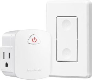 DEWENWILS Remote Control Outlet Wireless Wall Switch, 15A/1875W Wireless Light Switch, Remote Plug Outlet for Lamps, Fans, Household Appliance, 100... DEWENWILS Remote Control Outlet Wireless Wall Switch, 15A/1875W Wireless Light Switch, Remote Plug Outlet for Lamps, Fans, Household Appliance, 100...