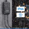ELEGRP PQR20 Outdoor Smart Plug Waterproof IP66, WiFi Plug with 2 Individually Sockets, Compatible with Alexa & Google Assistant, Smart Outdoor...