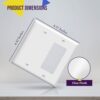 ENERLITES Combination Decorator Rocker/Blank Outlet Wall Plate, Standard Size, 2-Gang 4.50 inch x 4.57 inch Light Switch Cover, Polycarbonate...