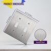 ENERLITES Toggle Light Switch Stainless Steel Wall Plate, Metal Plate Corrosive Resistant Cover for Rotary Dimmers Lights, Size 2-Gang 4.50" x...