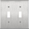 ENERLITES Toggle Light Switch Stainless Steel Wall Plate, Metal Plate Corrosive Resistant Cover for Rotary Dimmers Lights, Size 2-Gang 4.50" x...