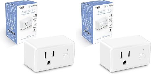 Feit Electric Smart Plug, WiFi Plug Compatible with Alexa and Google Home, Indoor Plug, No Hub Required, 2.4Ghz Network, Remote Control from...