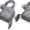 Geeni Outdoor Duo Wi-Fi Smart Plug | 2 Weatherproof Outlets, Compatible with Alexa & Google Assistant | Wireless Remote Control & Timer for Holiday...