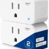 Geeni Smart Plug Mini 15A WiFi Outlet 2-Pack, Compatible with Alexa Google Home, No Hub Required, App Remote Control, UL Certified White