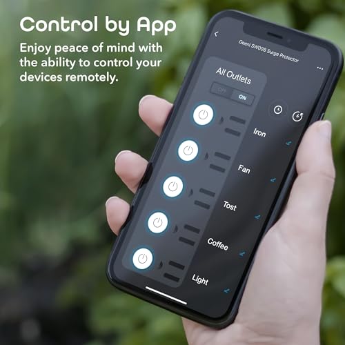 Geeni Surge Ultra Smart 8-Outlet Surge Protector – 6 Smart Outlets, 2 Always-On Outlets, 6 ft Cord, WiFi & Voice Control with Alexa/Google, 1200...