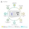 Jinvoo Matter Smart Plug, Wireless Plug, Smart Socket, Alexa Socket, Compatible with Apple Home, Alexa, Google, and SmartThingss SSmart Home...