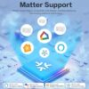 Jinvoo Matter Smart Plug, Wireless Plug, Smart Socket, Alexa Socket, Compatible with Apple Home, Alexa, Google, and SmartThingss SSmart Home...