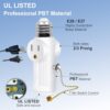Light Socket Outlet Adapter,E26 Light Bulb Socket - Converts Medium Screw Socket to 2 Outlets with Pull Chain Switch,Polarized Light Bulb Socket...