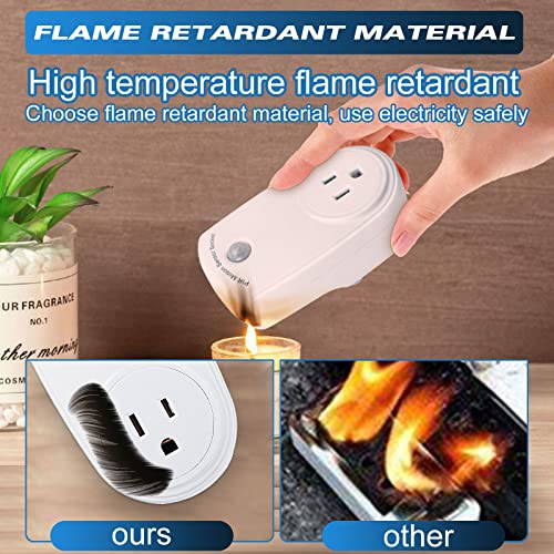 Macarrie 4 Pieces Motion Sensor Sockets Indoor Plug in Sensor Light Control Switch 120 Degrees Motion Activated Detector Plug Outlet for Corridor...