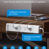 meross Smart Plug Power Strip, WiFi Flat Outlet 15A Compatible with Apple HomeKit, Siri, Alexa, Google Assistant & SmartThings, with 4 AC Outlets &...