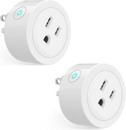 MoesGo Smart WiFi Power Dimmer Plug, Brightness Adjust Timer Socket, Tuya Smart Life App Remote Control, Compatible with Alexa and Google Home, 2...