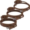 PLUGTUL 3-Pack Indoor Extension Cord (6/9/12FT), 2 Prong Brown Extension Cord, 3 Polarized Outlets with Safety Cap Protect for Home Office, 16/2...