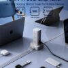 Power Strip Tower Surge Protector(2000J), Flat Plug Charging Station Tower with 12 AC Outlets & 4 USB Ports(2 USB C), 6FT Extension Cord for Home...