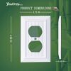 Pure White Classic Beadboard Wall Plates,Light Switch Covers,Electrical Outlet Covers, Switch Plates of Various Combination, Nature Bamboo Fiber...