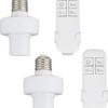 Remote Control Light Socket,Wireless Light Switch Kit with Timer,E26 E27 Bulb Lamp Holder with Remote Control,No Wiring Wall Mounted Controller...
