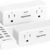 Remote Control Outlet with 2 Independent Control Sockets, Wireless Remote Light Switch Set, Remote Outlet Plug Up to 100 FT Range, FCC Certified,...