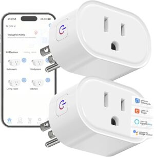 Smart Home Plug, MOOEGG 2.4GHz WiFi Smart Socket, Works with Alexa & Google Assistant, 10A Mini Smart Outlet, APP Timer, Countdown & Group Control,...