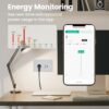 Smart Wall Outlet 4.65 X 2.83 X 1.69 Inches,Energy Monitoring,Zigbee Wall Socket 110–220V,Work with Tuya/Alexa Need Zigbee Hub,Tempered Glass...