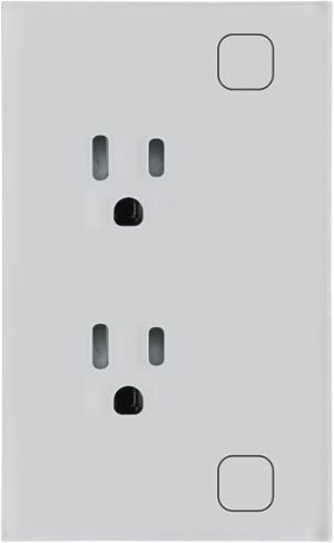 Smart Wall Outlet 4.65 X 2.83 X 1.69 Inches,Energy Monitoring,Zigbee Wall Socket 110–220V,Work with Tuya/Alexa Need Zigbee Hub,Tempered Glass...