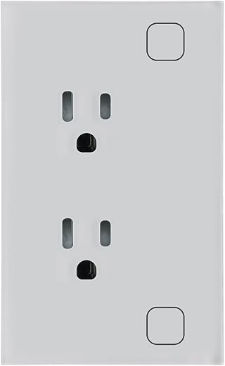 Smart Wall Outlet 4.65 X 2.83 X 1.69 Inches,Energy Monitoring,Zigbee Wall Socket 110–220V,Work with Tuya/Alexa Need Zigbee Hub,Tempered Glass...