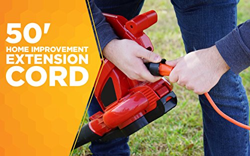 Southwire Medium Duty Extension Cord - General Purpose Power Cable for For Farm, Ranch & Workshop - Reinforced Blades - Bright Orange Vinyl Jacket...