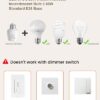 SURAIELEC Remote Control 2 Light Sockets, Decorator Wall Switch, E26 Smart Remote Light Bulb Socket, No Wiring No WiFi, 100FT Wireless Light Switch...